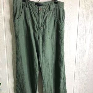 SANCTUARY SURPLUS OLIVE LINEN PANTS SZ. 30